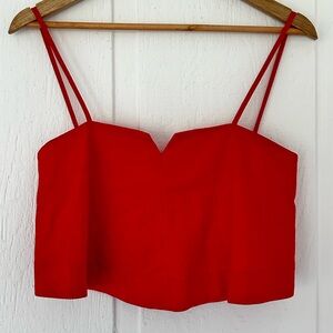 Clayton x Revolve Red Cropped Tank - size small